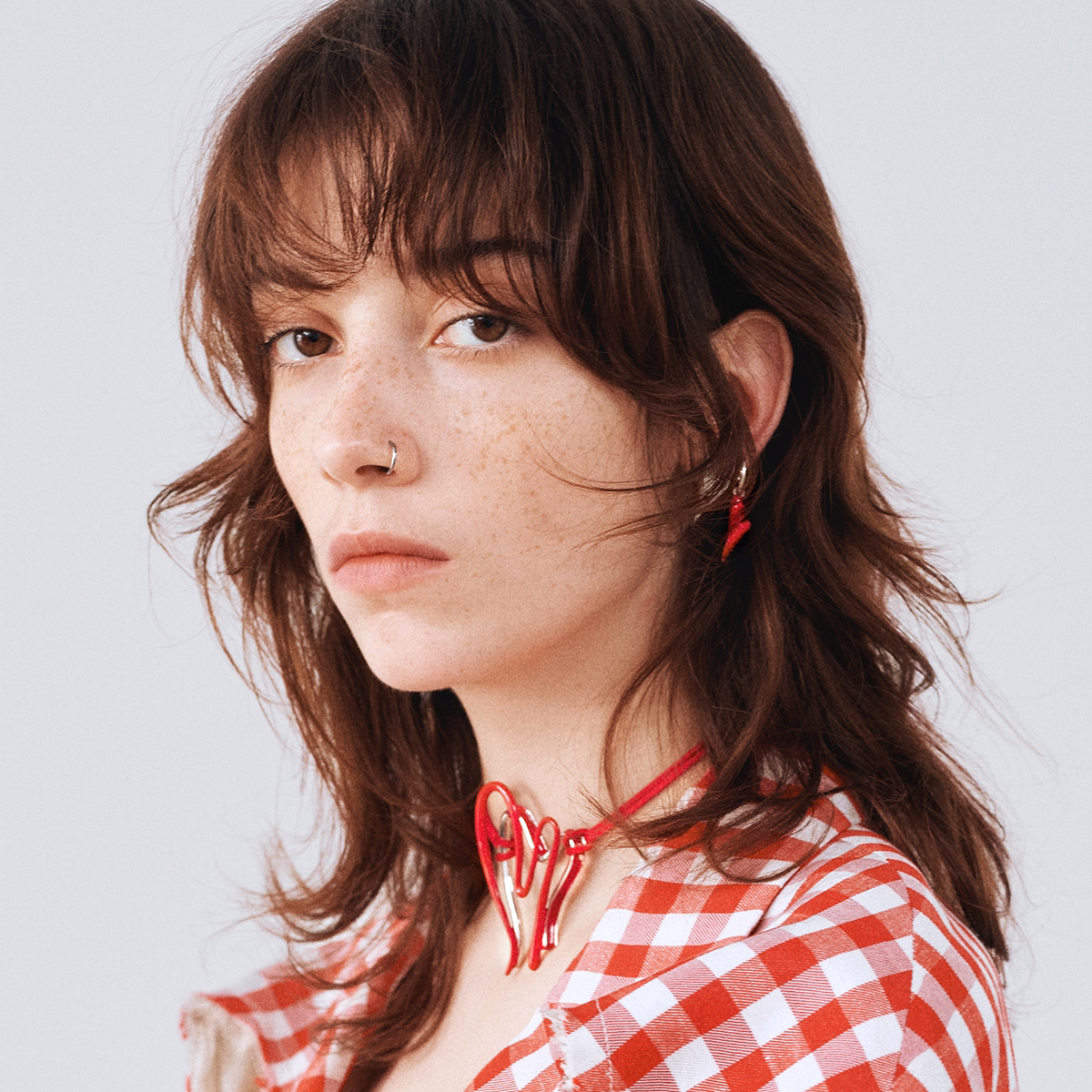 情人节礼物配饰爱心珐琅红色耳环ins风欧美潮酷设计感耳饰原创