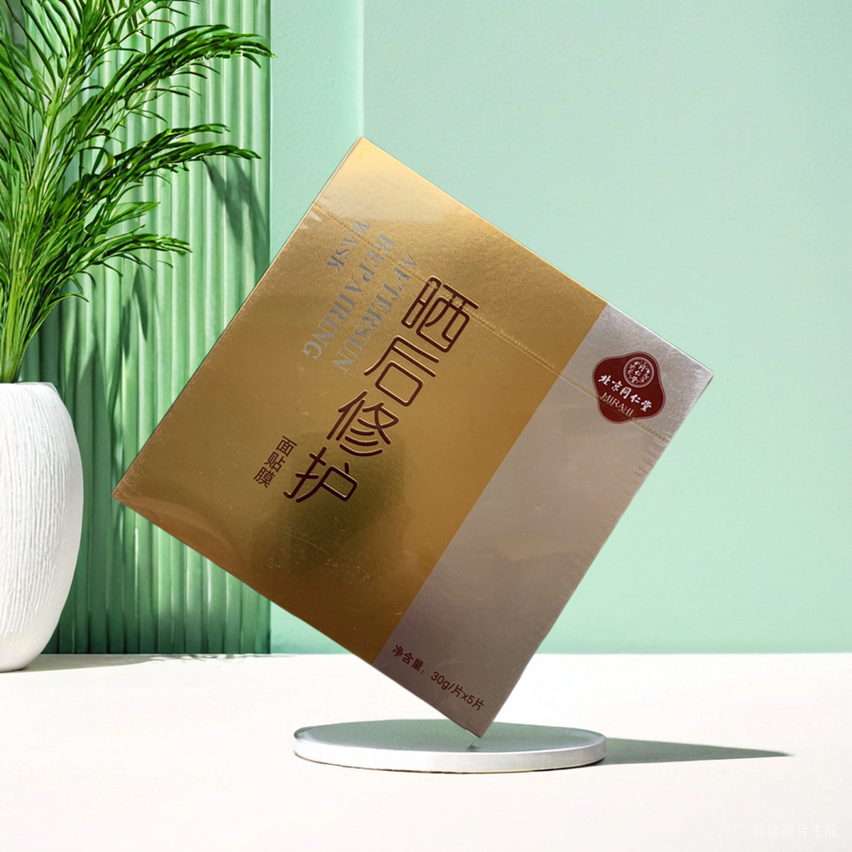 同仁堂晒后修护面贴膜2盒起特价