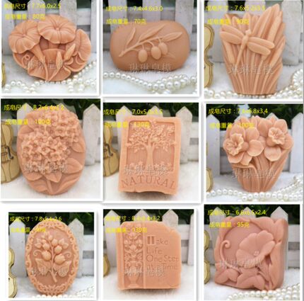 玫瑰花手工皂模具硅胶 铃兰太阳花皂模  花卉系列硅胶模具食品级