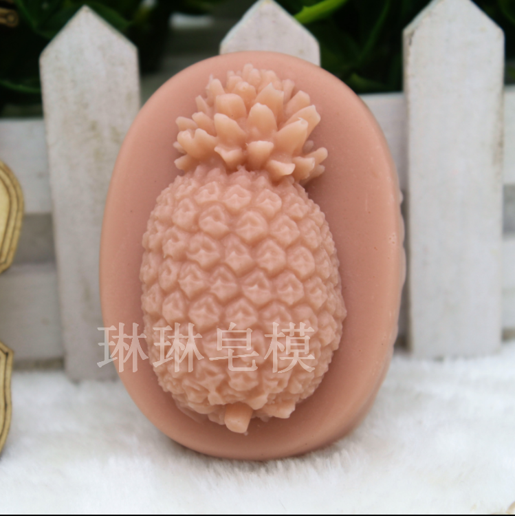 手工皂模具 皂模土司硅胶 香皂模具 硅胶皂模 菠萝皂模zx363