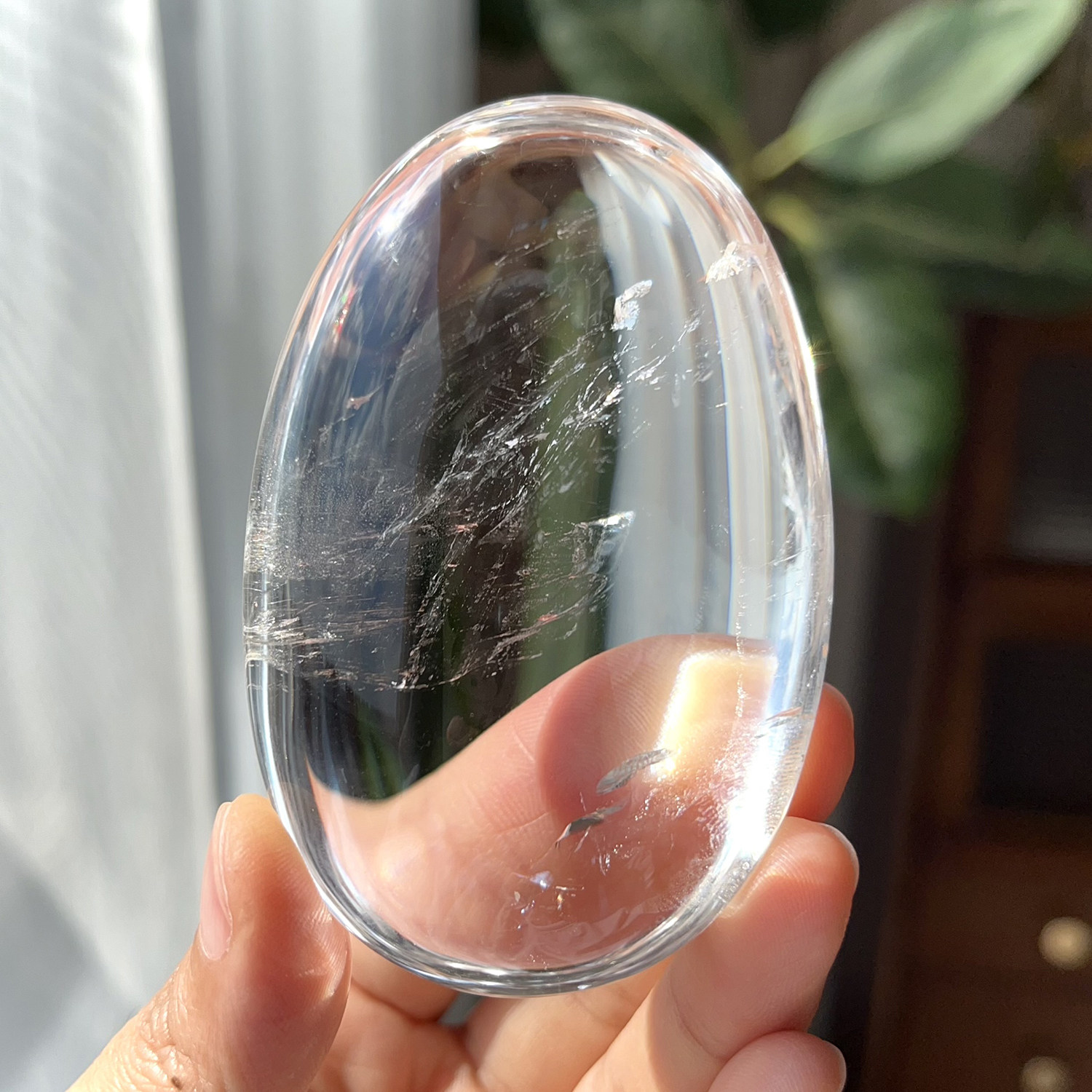 天然精品喜马白水晶把玩