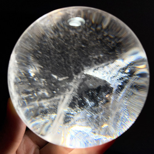 天然喜马拉雅白水晶球摆件