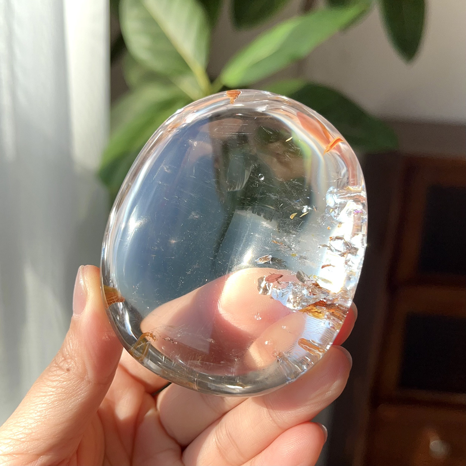 天然精品喜马白水晶把玩