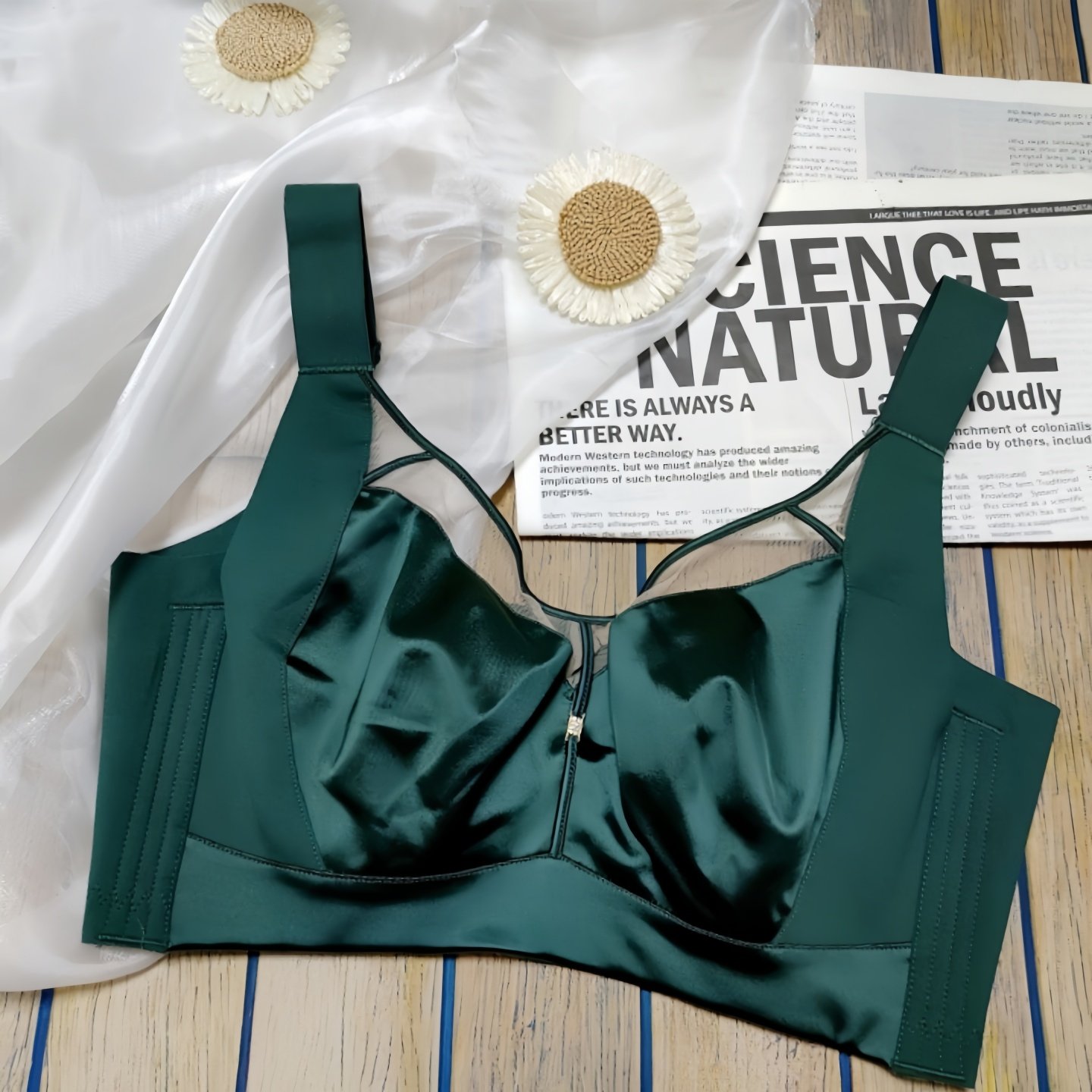 康舒美9506新款文胸薄款大胸显小软钢圈大胸全罩杯收副乳五排扣图片