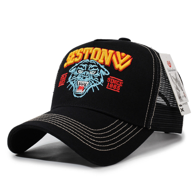 美式复古黑豹刺绣透气遮阳棒球帽