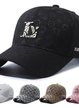 FREQ硬顶棒球帽女显脸小防晒帽加大加深大头围韩版宽帽檐鸭舌帽