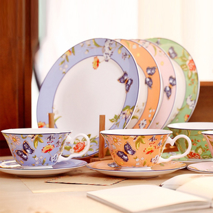 英国AYNSLEY Cottage Garden温莎小屋花园咖啡红茶骨瓷杯碟蛋糕盘