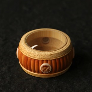 精品沪上名家老师傅纯手工制作橄榄核老玉竹黄蛉鸣虫万体虫盒虫具