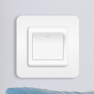 创意亚克力开关贴拉丝三联保护套家用装饰边框暗装遮缝贴简约现代