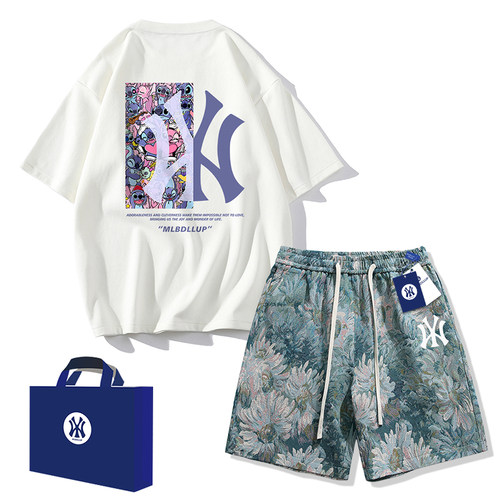 奥特莱斯运动套装男夏季休闲短袖短裤两件套青少年学生宽松运动服