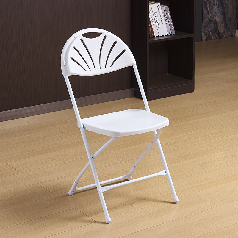 加固简易家用可折叠椅白色办公椅会议椅电脑椅座椅培训椅靠背椅凳