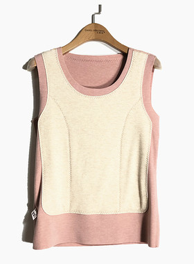 caser凯撒冬季女士加厚暖姜绒羊绒贴片保暖背心马甲坎肩BJ53-3132