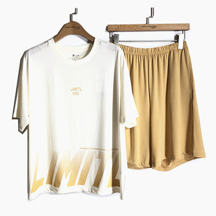 caser凯撒夏女士睡衣天丝空调棉短袖短裤情侣家居服套装BM02-F829
