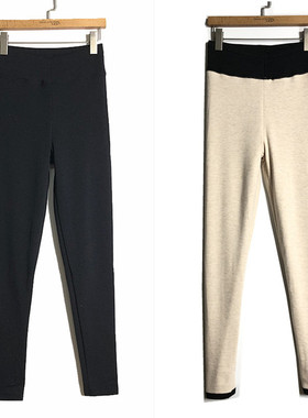 凯撒caser女士双层保暖裤加厚羊绒裤磨绒高腰修身棉裤BI68-2066C