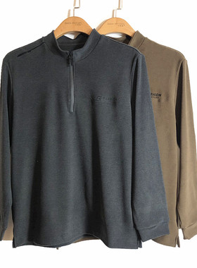 caser凯撒秋男士加厚暖姜绒拉链立领保暖上衣卫衣打底衫AJ53-5578