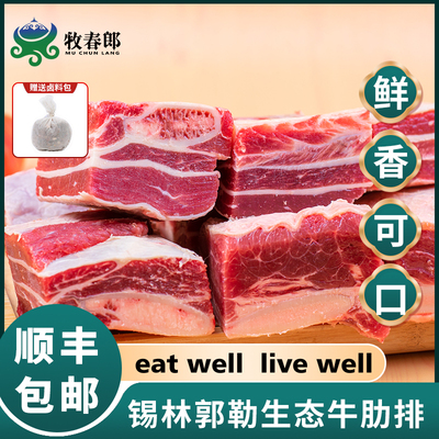 牧春郎 正宗优质内蒙古黄膘牛排 黄牛牛排锡林郭勒草原放养原切