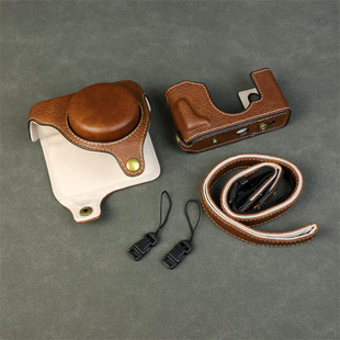 适用富士x-half胶片相机包皮套 XHALF X-HF1单肩斜挎外壳保护套