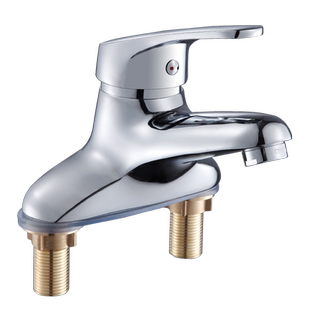 面盆水龙头冷热洗脸盆双孔三孔洗手池台盆卫生间混水阀全铜加厚