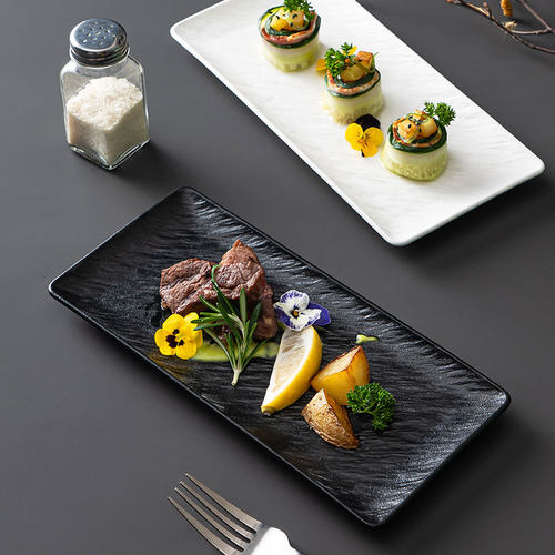 餐盘陶瓷酒店创意高级感长方形