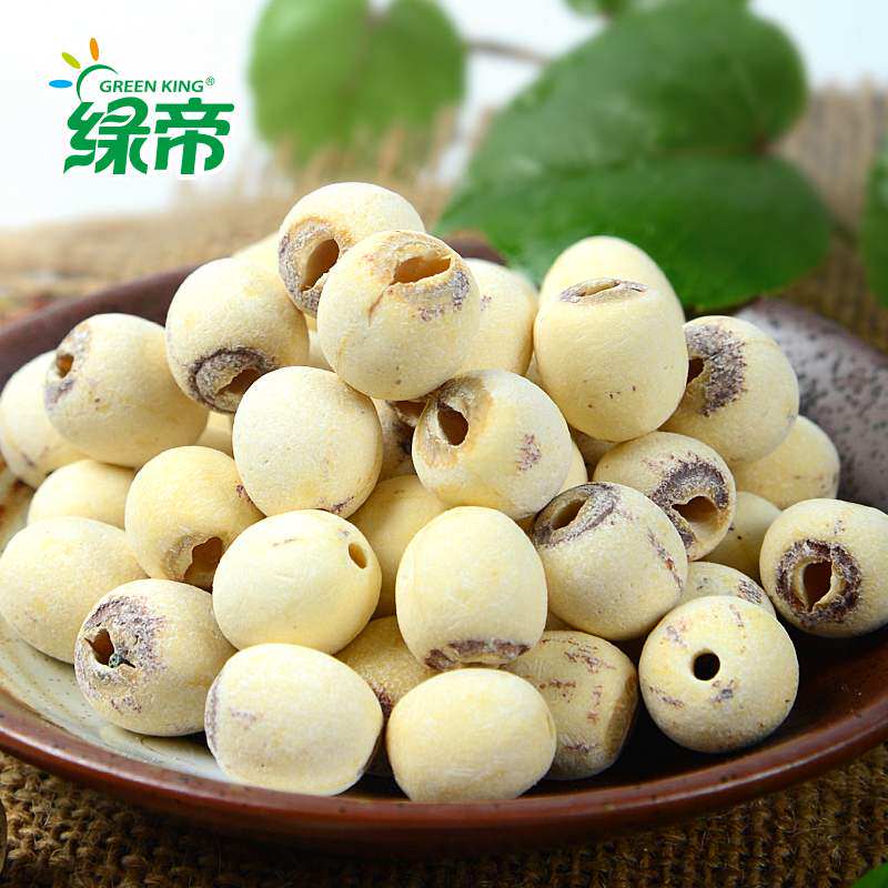 绿帝莲子干货去芯磨皮莲子500g袋去心无芯洪湖莲子新货通心莲子
