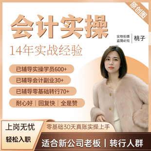 财务会计做账报税出纳系统课程电商建筑工业制造业商业高新企业教