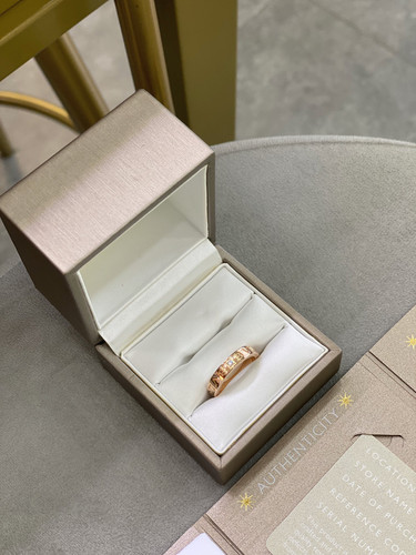 Bvlgari 宝格丽55号玫瑰金单钻戒指 正品保真 支持鉴定