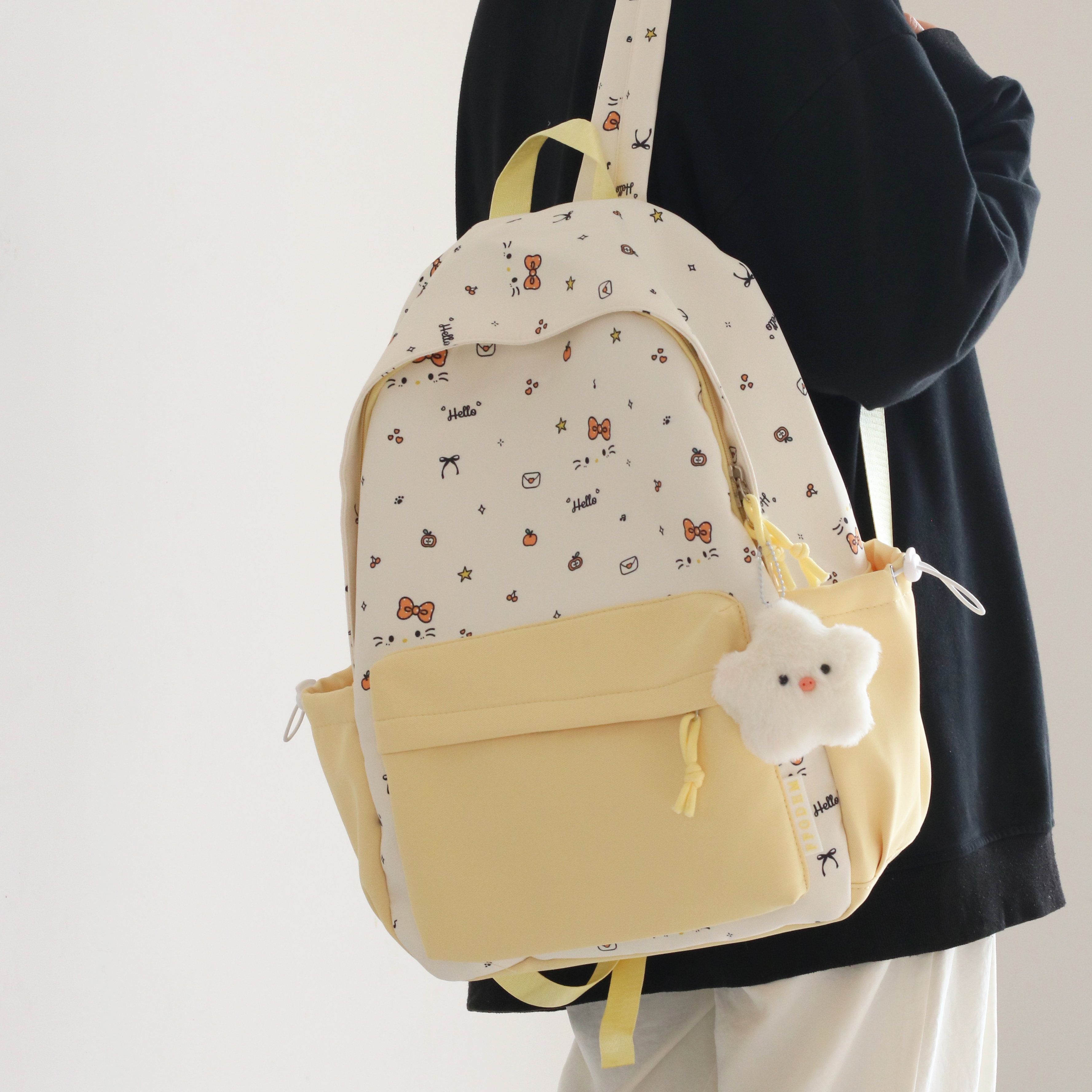 ins书包初中生女高中大学生高颜值小众2025新款少女大容量双肩包