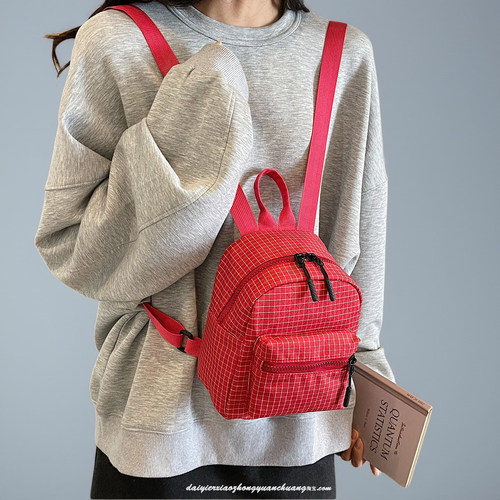 日系ins迷你轻便妈咪双肩包