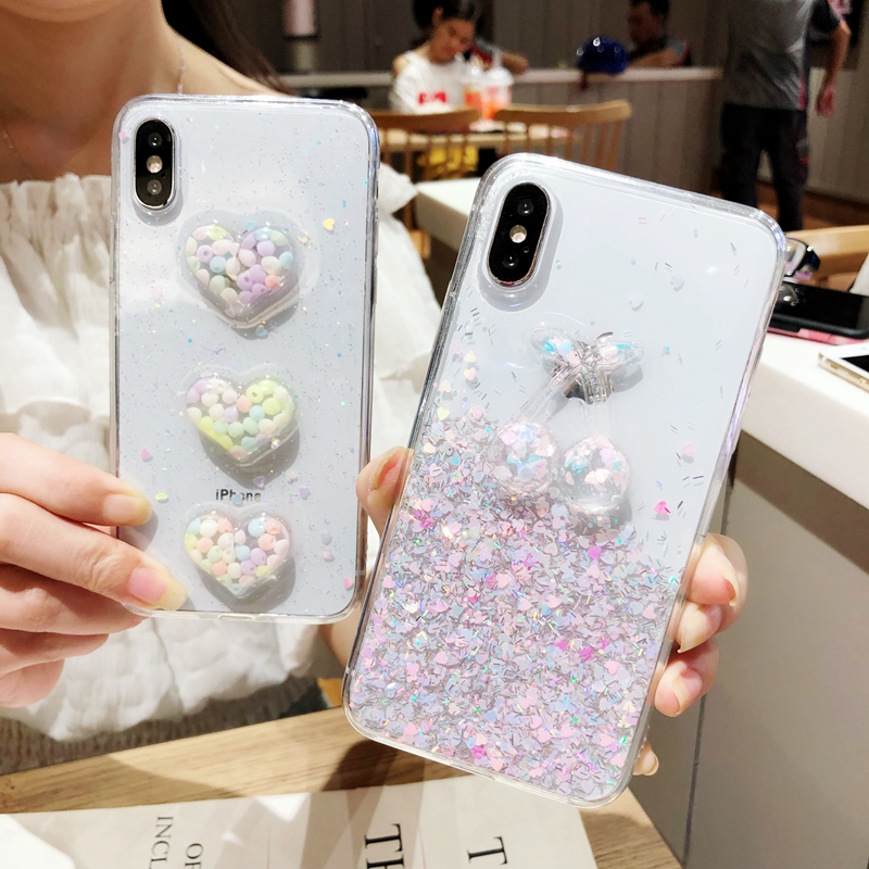 µÎ½ºÉÁ·ÛÁ¢Ìå°®ÐÄÆ»¹û8plusÊÖ»ú¿ÇiPhone7/6s¹è½ºÌ×͸Ã÷È«°üÈíX¿Ç