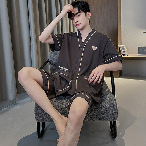 舒适睡衣可外穿男士纯棉