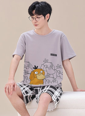 夏季纯棉短袖家居服睡衣