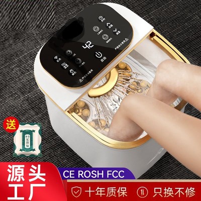 跨境折叠足浴盆泡脚桶气泡冲浪家用按摩洗脚加热电动恒温可选110V