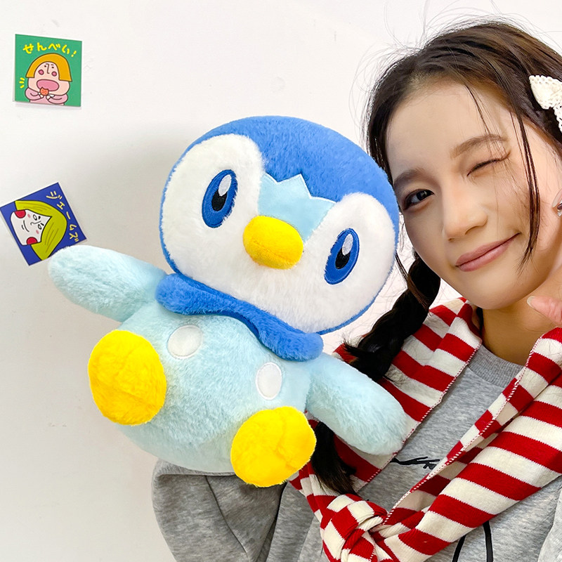 可爱波加曼企鹅毛绒玩具公仔蓝色卡通玩偶睡觉抱枕布娃娃儿童礼物