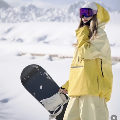 雪服大人长白山万达滑雪服租赁 YFKF黄色渐变套装L