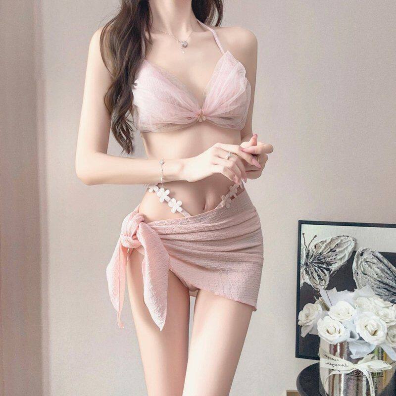 新款比基尼高级感性感泳装纯欲分体显瘦裙式女生爆款游泳温泉泳衣