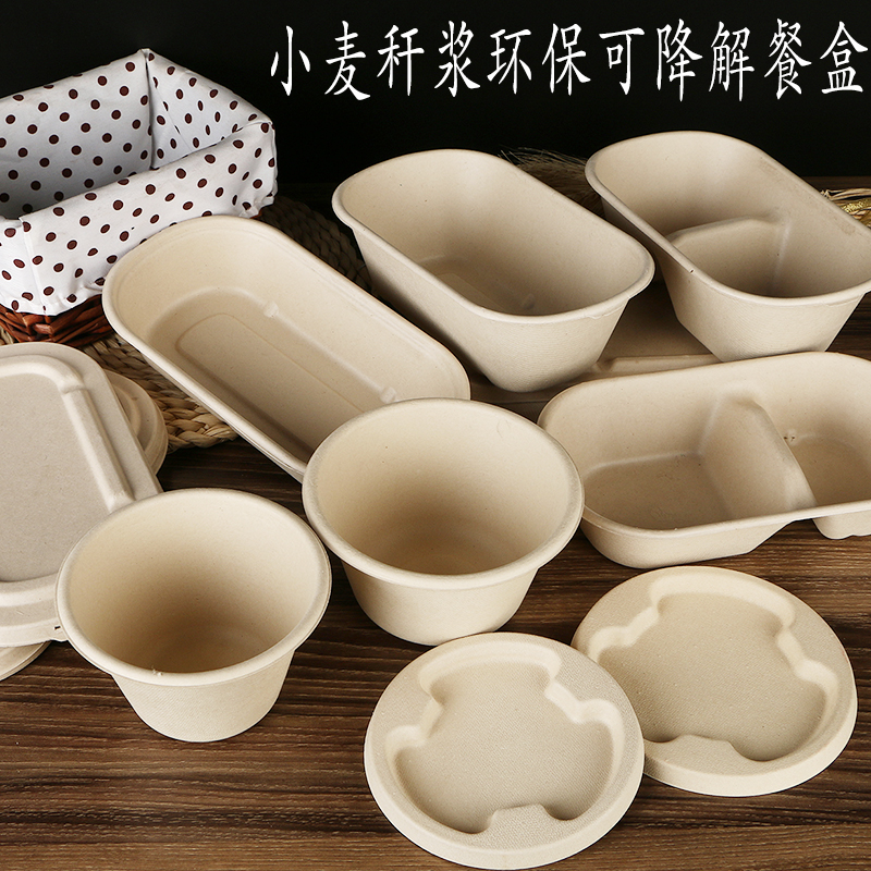 一次性打包盒沙拉盒环保可降解饭盒外卖快餐盒分格便当盒健身餐盒