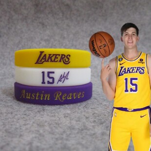 篮球球星湖人队15号里夫斯签名运动手环硅胶腕带夜光球科比詹姆斯