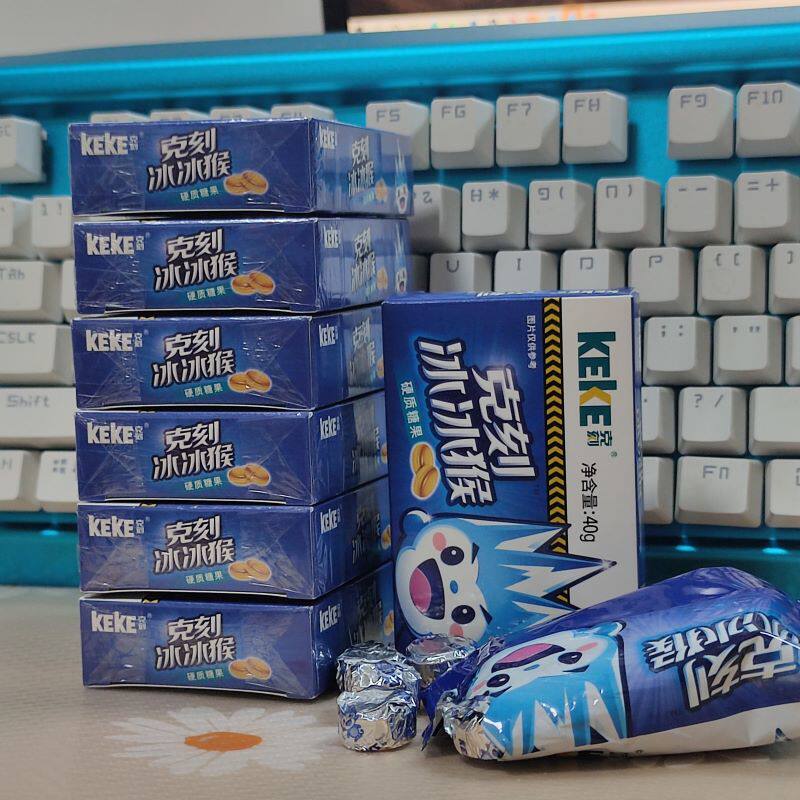 贵州益佰克刻冰冰猴无糖润喉糖咳咳冰喉润嗓糖30分钟清凉薄荷护嗓