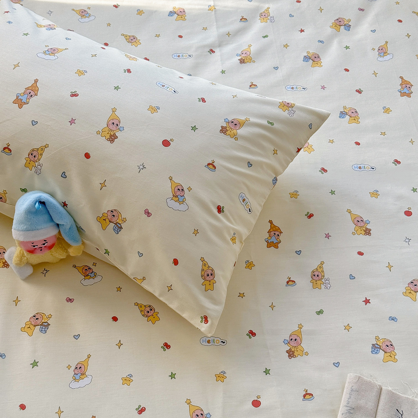 星星人床单单件全棉斜纹儿童学生宿舍单双人纯棉睡单床笠枕套定做,床上用品,床单,淘宝优惠券,粉丝福利购,淘宝优惠卷