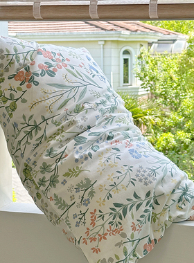 玲珑春日 法式浪漫碎花全棉单人枕套48*74纯棉斜纹学生枕袋可定做