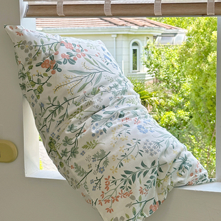 浪漫碎花全棉单人枕套48 74纯棉斜纹学生枕袋可定做 法式 玲珑春日