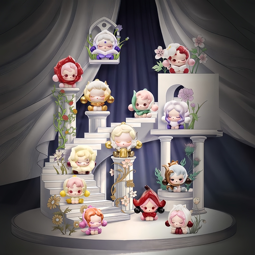 POPMART泡泡萌粒 SKULLPANDA 花的四幕戏系列公仔盲盒