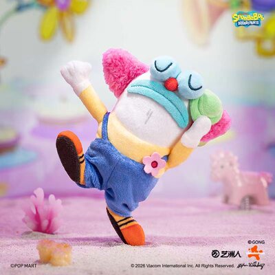 泡泡玛特共鸣海绵宝宝比奇堡的居民们搞怪毛绒第二弹盲盒挂件礼物