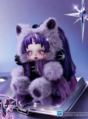 POPMART泡泡玛特θSKULLPANDA × 小马宝莉系列毛绒公仔挂件盲盒