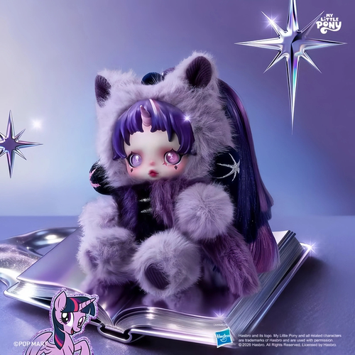 POPMART泡泡玛特θSKULLPANDA × 小马宝莉系列毛绒公仔挂件盲盒