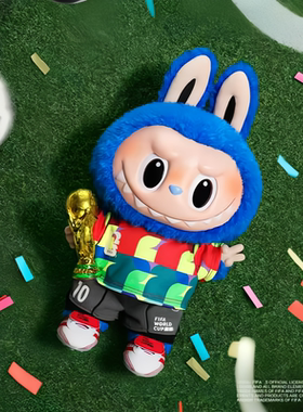 POPMART泡泡玛特 THE MONSTERS×FIFA系列 LABUBU搪胶毛绒公仔