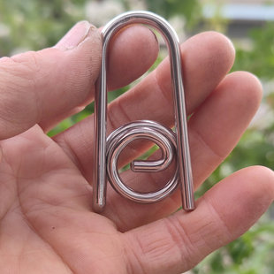 手工不锈钢钥匙扣黄铜4毫米经典 男女互送车钥匙扣A型 怀旧款