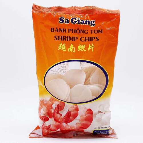 越南特色 BANH PHONG TOM 原味干虾片200克 东南亚风味小吃炸虾饼