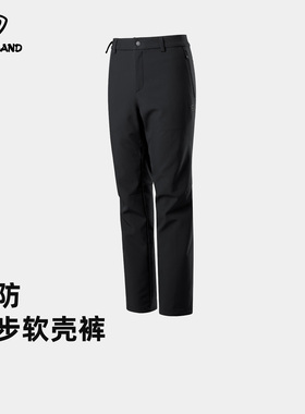 诺诗兰软壳裤横岭女秋冬防风防泼加绒透气保暖登山长裤NXPFH2991S