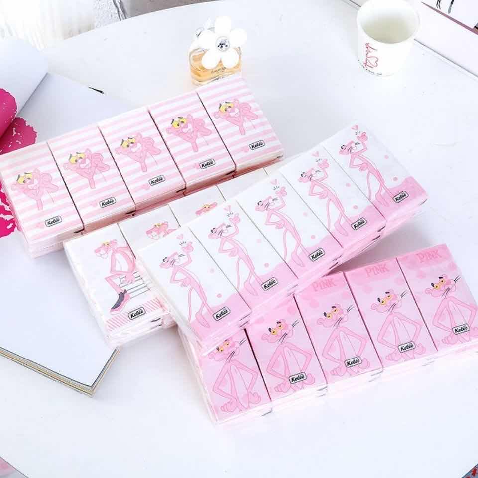 【10包】印花纸巾粉红豹印花手帕纸可湿水面巾纸随身小包纸餐巾纸